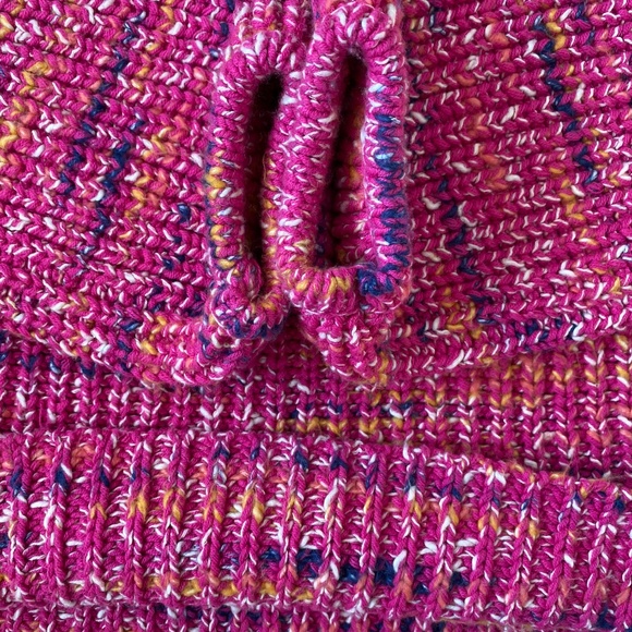 Gap Womens Fuschia Marled Soft Cotton Blend Knit Mock Neck Sweater- Sz-M - Picture 9 of 16